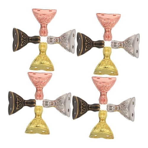 SHINEOFI 16 Stück Antike Möbel Füße Metallfüße für Schränke Kommoden Schmuckkästen Vintage Dekorative Möbelbeine mit Filigranem Muster und Kratzfester Oberfläche SHINEOFI 16 Stück Antike Möbel Füße Metallfüße für Schränke Kommoden Schmuckkästen Vintage Dekorative Möbelbeine mit Filigranem Muster und Kratzfester Oberfläche von SHINEOFI