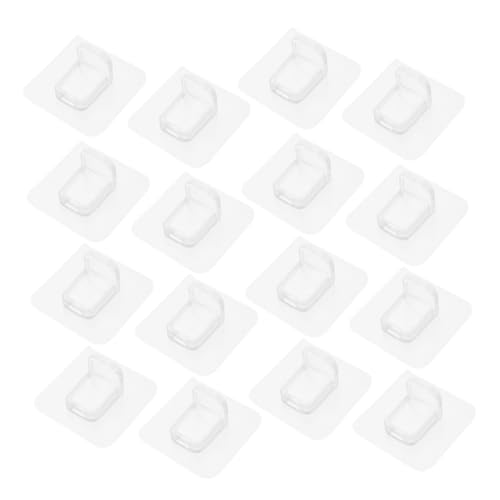 SHINEOFI 16 Stück Teiliges Selbstklebende Regalbodenträger Transparent ohne Bohren Starke Haftung für Schränke Kleiderschränke und Bücherregale Einfache Montage Langlebige Schichtträger von SHINEOFI