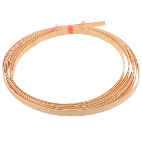 SHINEOFI 2 Rollen Bambusmaterial biegbarer Draht zum Basteln Bambusstreifen Weben von Bastelstreifen Streifen Handwerk bastelmaterial Handwerksmaterial Bambuslatten Bambus-Webmaterial Beige von SHINEOFI