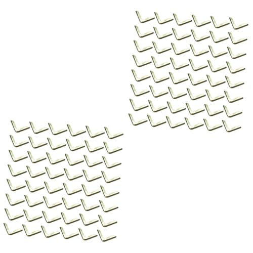 SHINEOFI 2 Sätze Eckenschutz Aus Metall Bücherecke Bucheckenschutz Fotoecken Für Sammelalben Gold Eckschutz Kantenschutz Buchschutz Eckenschutz Für Ordner Buchecken Metall 100 Stück * 2 von SHINEOFI