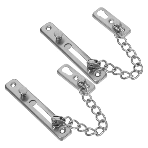 SHINEOFI 2 Sätze Edelstahl Türkette Heavy Duty Sicherheitskette mit Hoher Verschleißfestigkeit und Einfachem Montagedesign für Innen Hoteltüren Verstärkter Schutz gegen Einbruch SHINEOFI 2 Sätze Edelstahl Türkette Heavy Duty Sicherheitskette mit Hoher Verschleißfestigkeit und Einfachem Montagedesign für Innen Hoteltüren Verstärkter Schutz gegen Einbruch von SHINEOFI