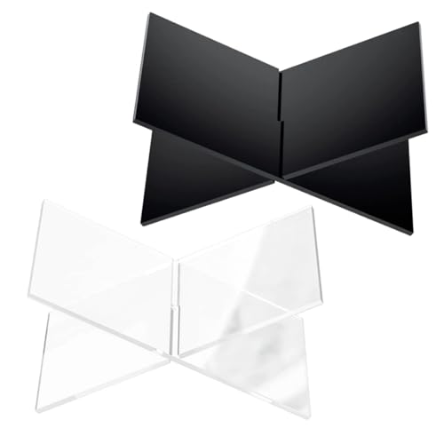 SHINEOFI 2 Sätze Ergonomischer Platzsparender Leseständer für Küche und Schreibtisch Transparenter und Schwarzer Buchhalter- Kochbuch Bibelhalter für Komfortables Lesen und Rezeptanzeige von SHINEOFI
