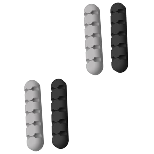 SHINEOFI 2 Sätze Kabelorganizer Selbstklebende Kabelhalter Mit Fächern Silikon Kabelmanagement Für Büro Und Zuhause 2 Stücke * 2 von SHINEOFI