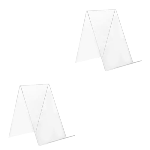 SHINEOFI 2 Stck. Desktop-Display-Rack Bibliotheksregal Zuverlässiger Buchständer Desktop -Stand Tablet-Ständer Tablet-Halter Schreibtisch klares Bücherregal einfaches Bücherregal Acryl von SHINEOFI