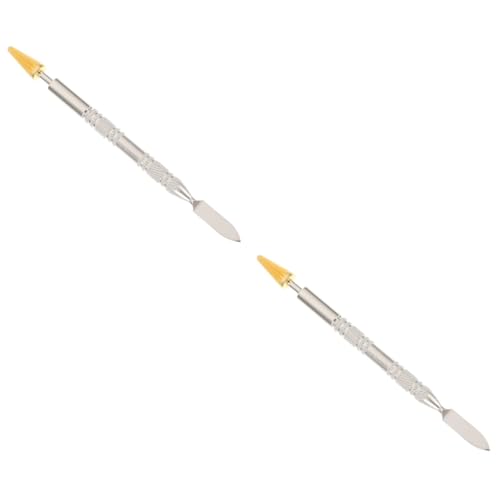 SHINEOFI 2 Stck. Zweizweck-Ölkantenstift lederbearbeitung Werkzeug lederwerkzeug Lederkantenölwerkzeug Wachsapplikatorstäbchen Nagel-Kit Rand Tintenroller aus Leder Dual-Use-Ölstift Kupfer von SHINEOFI