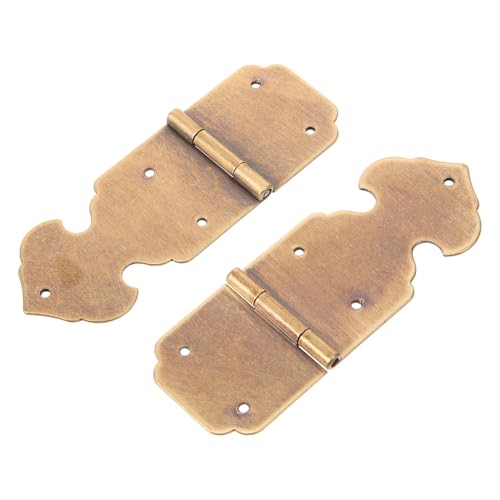 SHINEOFI 2 Stück Antike Messing Scharniere Kleine Möbelbeschläge Vintage Türscharniere für Schmuckkästen Holzboxen und Schränke Bronze Türbänder für Reibungsloses Öffnen und Schließen SHINEOFI 2 Stück Antike Messing Scharniere Kleine Möbelbeschläge Vintage Türscharniere für Schmuckkästen Holzboxen und Schränke Bronze Türbänder für Reibungsloses Öffnen und Schließen von SHINEOFI
