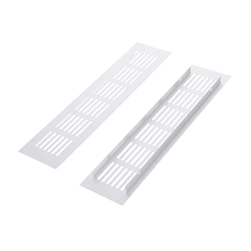SHINEOFI 2 Stück Atmungsfreie Netzabdeckung registrieren Lüftungsschlitze für Schranktüren entlüften Luft Lüftungsgitter aus Metall Entlüftung Aluminiumlegierung Silver von SHINEOFI