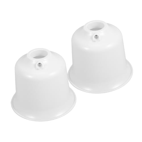 SHINEOFI 2 Stück Deckenventilator Baldachin Weiß Staubschutz Abdeckung Schutz Zubehör für Wohnzimmer Schlafzimmer Büro von SHINEOFI