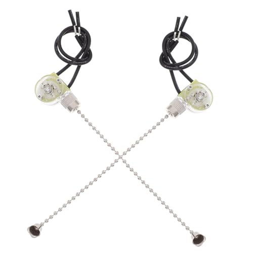 SHINEOFI 2 Stück Deckenventilator Zugkette Dekorative Lichtkette Verlängerung für Deckenleuchten und Ventilatoren Robuste und Stilvolle Pulldrahtkette für Wohnräume und Vorhänge von SHINEOFI