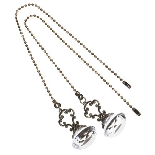 SHINEOFI 2 Stück Deckenventilator Zugketten Vintage Stil Pendelverlängerung mit Ball für Deckenlampen Badezimmer und Tischdekoration von SHINEOFI