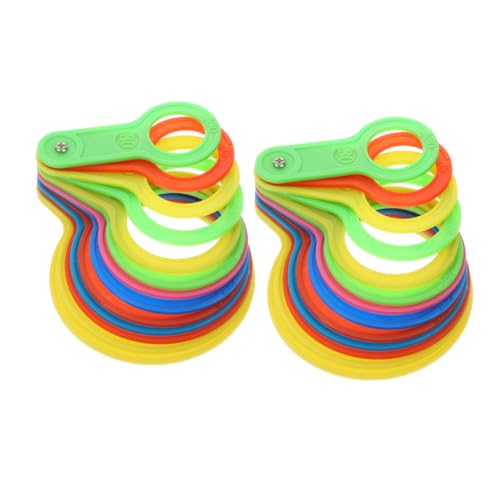 SHINEOFI 2 Stück Gemüsemessringe Durchmesser Messwerkzeug Obst Durchmesserbestimmung Kunststoff Langlebig Präzise Messringe für Zitronen Orangen Gemüse Messlehre von SHINEOFI