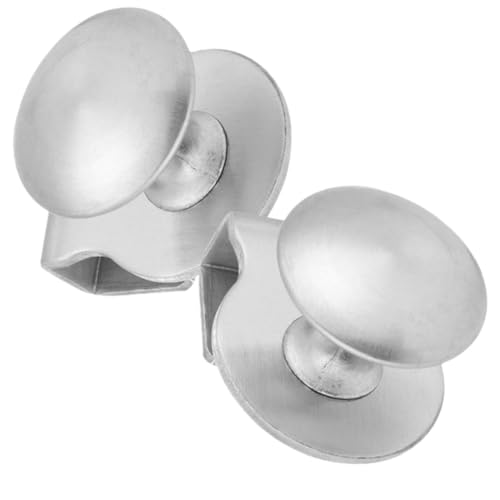 SHINEOFI 2 Stück Glas Türgriff Edelstahl gebürstet Glas Klemmgriff für Möbelvitrine Küchenschrank Glastür Einfache Montage Praktische Griffe für Bad und Küche von SHINEOFI