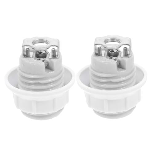 SHINEOFI 2 Stück Keramik Lampensockel Hitzebeständig Langlebig Einfacher Austausch für Pendelleuchten Schraubring Fassung Stabile Konstruktion Modernes Design Geeignet für Innen und SHINEOFI 2 Stück Keramik Lampensockel Hitzebeständig Langlebig Einfacher Austausch für Pendelleuchten Schraubring Fassung Stabile Konstruktion Modernes Design Geeignet für Innen und von SHINEOFI