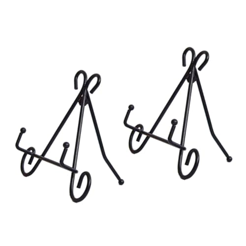 SHINEOFI 2 Stück Kunst Displayhalter Verstellbarer Stand für Bilderrahmen Kochbücher Sammelplatten Schwarz Vielseitiger Ständer für Fotoalben und Dekoration zu Hause und Laden von SHINEOFI