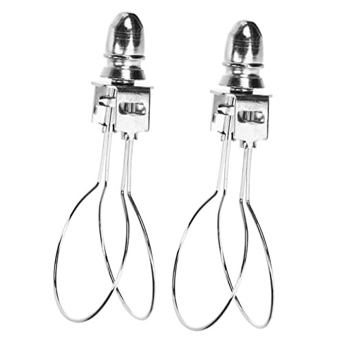 SHINEOFI 2 Stück Lampenschirm Adapter für Glühbirnen Clip Lampenschirm Halter mit Finial für Tischlampen Stehlampen DIY Beleuchtungsprojekte Silber von SHINEOFI