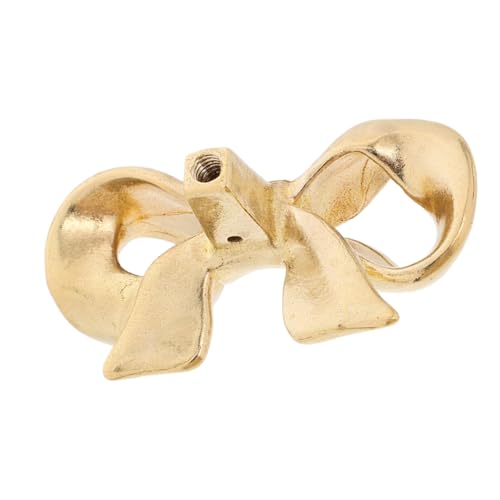 SHINEOFI 2 Stück Messing Möbelgriffe Schleifenform Gold Vintage Dekorative Schrankgriffe für Küchenschränke Kleiderschränke Schuhschränke und Kommoden Einfache Montage Stilvolle von SHINEOFI