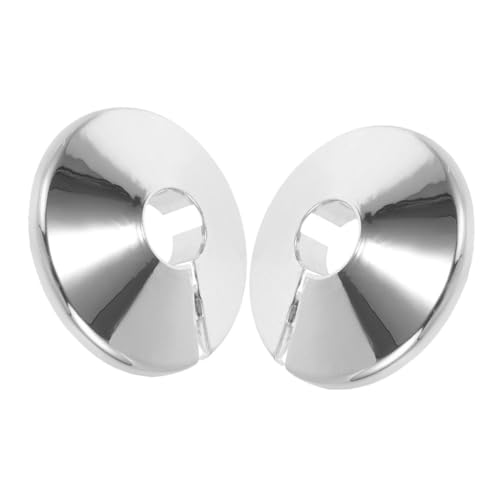 SHINEOFI 2 Stück Runde Rohrabdeckungen für Wasserrohre Verchromte Triangular Valve Pipe Covers Dekorative Lösung für Unschöne Wanddurchbrüche Wohnungen und Hotels von SHINEOFI