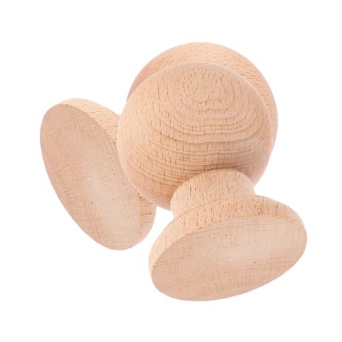 SHINEOFI 2 Stück Säulenmöbel Zaunknäufe Dekorative Finials Endstücke Für Zaun Endstücke Für Die Innendekoration Runde Ersatzknäufe Enddekorationen Für Bettpfosten Holz Khaki von SHINEOFI