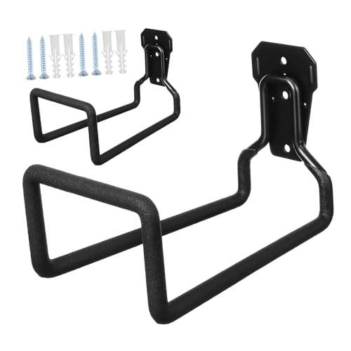 SHINEOFI 2 Stück Schwere Metall wandhaken Schraublöchern Werkzeughalter für Garage und Außenbereich Robuste Aufbewahrungshaken für Gartenschläuche Leitern und Kabelorganizer von SHINEOFI