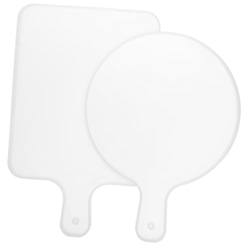 SHINEOFI 2 Stück Silikon Tray Mold DIY Tablett Rund und Quadratisch Rutschfest Reißfest Leicht zu Entformen Waschbar Langlebig für Harz Epoxidharz Bastelarbeiten und Wohnaccessoires von SHINEOFI