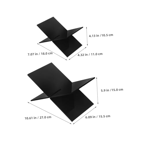 SHINEOFI 2 Stück Teiliges Acryl Buchständer Schwarz Offener Desktop Buchhalter mit Vielseitiger Nutzung als Leseständer Bücherregal Organizer für Kaffee Schreibtisch Modernes Design für SHINEOFI 2 Stück Teiliges Acryl Buchständer Schwarz Offener Desktop Buchhalter mit Vielseitiger Nutzung als Leseständer Bücherregal Organizer für Kaffee Schreibtisch Modernes Design für von SHINEOFI