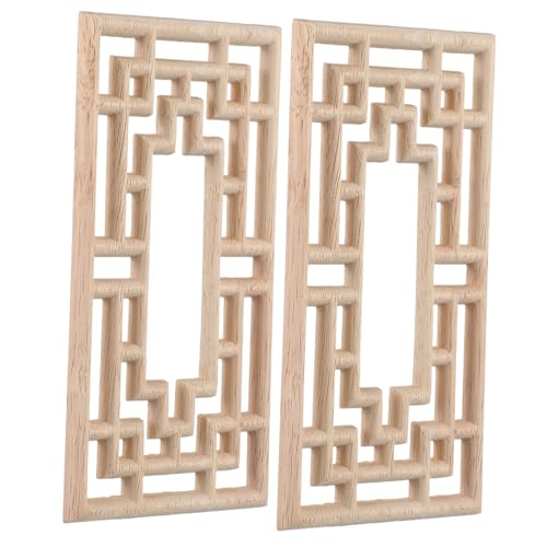 SHINEOFI 2 Stück Teiliges Holzapplikationen Handgeschnitzte Unbemalte Holzornamente für Möbel und Wanddekoration Vielseitig Einsetzbar für Schrank Tür Bett Wand und Kleiderschrank Einfache SHINEOFI 2 Stück Teiliges Holzapplikationen Handgeschnitzte Unbemalte Holzornamente für Möbel und Wanddekoration Vielseitig Einsetzbar für Schrank Tür Bett Wand und Kleiderschrank Einfache von SHINEOFI