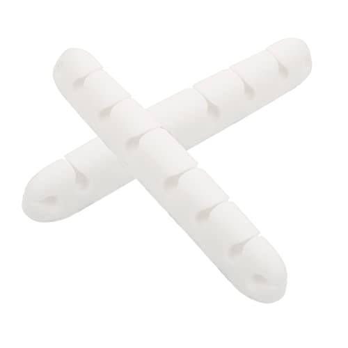 SHINEOFI 2 Stück Teiliges Kabelmanagement mit Steckplätzen Selbstklebender Kabelhalter aus Stabilem Vielseitiger Organizer für Schreibtisch und Untertisch Einfache Installation für USB und von SHINEOFI
