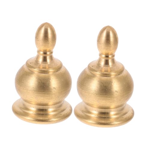 SHINEOFI 2 Stück Teiliges Lampenschirm Knauf aus Dekorative Lampen Kappen mit Gewindemutter Einfach Montierbar Stilvolle Lampenschirmhalter für Tisch und Stehlampen Elegantes Vintage von SHINEOFI