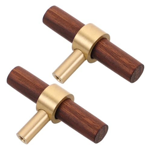 SHINEOFI 2 Stück Teiliges Schrankgriffe aus Holz und Zinklegierung Lange Möbelgriffe für Küchenschränke und Kleiderschränke Modernes Design Rostfrei Einfache Montage von SHINEOFI