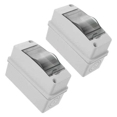 SHINEOFI 2 Stück Teiliges Sicherungskasten Aufputz Verteilerdose Außenbereich Wetterfeste Verteilerbox mit Transparentem Fenster für Stromverteilung und Schutz von SHINEOFI