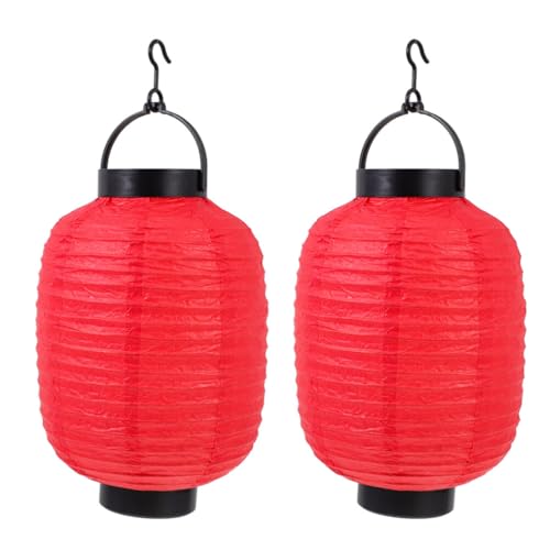 SHINEOFI 2 Stück Traditionelle Japanische Laternen Dekorative Papierlaternen DIY Sushi Ovale Laternenlampe Für Drinnen Und Draußen Hof Garten Restaurant Dekorationen Rot SHINEOFI 2 Stück Traditionelle Japanische Laternen Dekorative Papierlaternen DIY Sushi Ovale Laternenlampe Für Drinnen Und Draußen Hof Garten Restaurant Dekorationen Rot von SHINEOFI