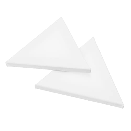 SHINEOFI 2 Stücke Unregelmäßiger Ölgemälde Rahmen Acryl Dekorative Maltafel Zeichenbrett für Schüler Künstler Dreieck Stil Weiß von SHINEOFI