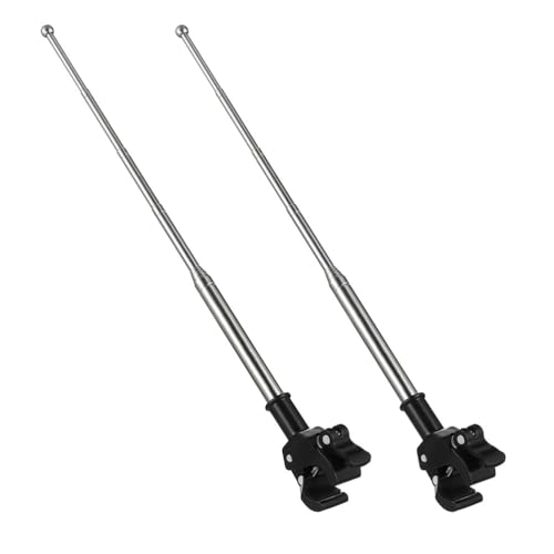 SHINEOFI 2-teiliger Verstellbarer Motorrad-fahnenmast aus Edelstahl, Einziehbarer 63-Zoll-fahnenmastständer, Fahrrad-fahnenmast für Den Außenbereich für Mountainbikes, Rennräder Und Offroad-zubehör von SHINEOFI