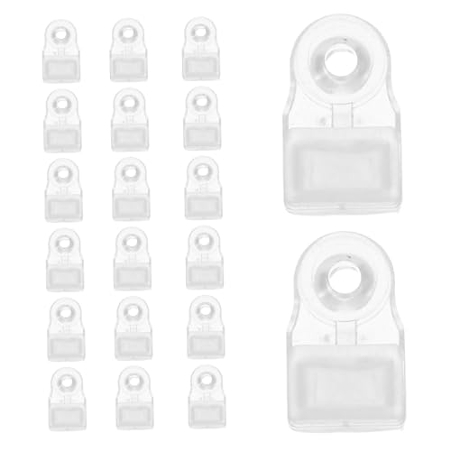 SHINEOFI 20 Satz Teiliges Spiegelhalterclips Klar Kunststoff Ohne Bohren Spiegelglas Befestigungsklammern Mit Schrauben Für Schrank Glas Türrahmen Montage von SHINEOFI