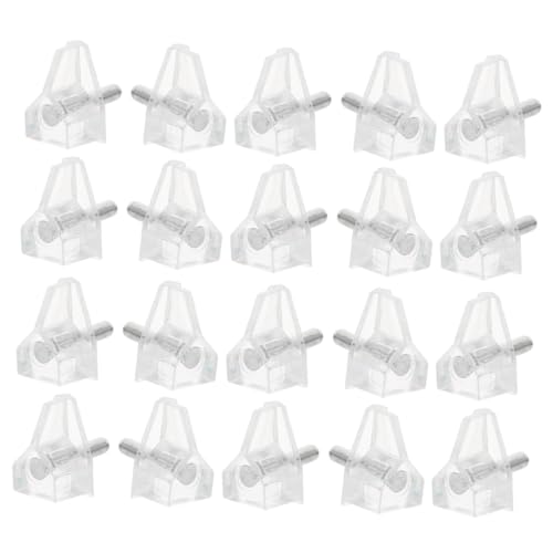 SHINEOFI 20 Stck Teiliges Transparente Regalbodenträger Einlegeboden Halter Stabiler Möbelbodenträger für Küchenschränke und Bücherregale Einfache Montage Hohe Tragfähigkeit von SHINEOFI
