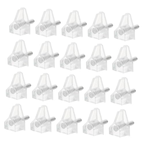 SHINEOFI 20 Stck Teiliges Transparente Regalbodenträger aus Robustem Material Belastbare Einlegebodenhalter für Bücherregale Schränke Vitrinen Einfache Montage Vielseitig Einsetzbar von SHINEOFI
