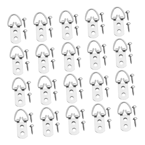 SHINEOFI 20 Stück D Ring Aufhänger für Bilderrahmen Wandhaken mit Schrauben für Sicheres Aufhängen von Kunstwerken und Dekorationen SHINEOFI 20 Stück D Ring Aufhänger für Bilderrahmen Wandhaken mit Schrauben für Sicheres Aufhängen von Kunstwerken und Dekorationen von SHINEOFI