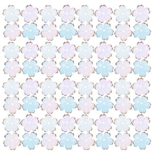 SHINEOFI 200 Stück Petal Gradient Blumen Perlkappen aus Acryl mit Kanten Dekorative Spacer für DIY Schmuck Haarnadeln und Kreative Bastelprojekte Blumen Schmuckzubehör für Handarbeiten von SHINEOFI