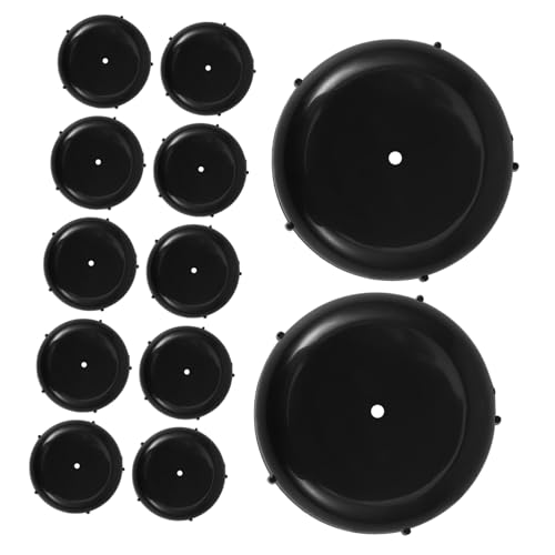 SHINEOFI 24 Stück runder Möbeluntersetzer Möbelstopper, um EIN Verrutschen zu verhindern Möbelfüße Stuhl hocker Kappe Stuhlfußschutz Rollenstopper Gießbecher Abs Black von SHINEOFI