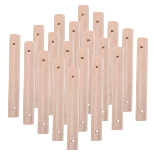 SHINEOFI 26 Stück Rohstoffe Für Vogelkäfigstäbe Seilleiter Stiefstangen Für DIY -projekte Seilleiterstangen Zum Austausch Leiter -stiefstangenersatz Bastelstöcke Zweige Holz Beige von SHINEOFI