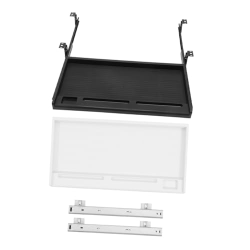 SHINEOFI 2sätze Tastaturablage Schreibtisch Schreibtischverlängerung Aus Pp Und Metall Ausziehbares Tastaturzubehör Für Platz Schreibtisch von SHINEOFI
