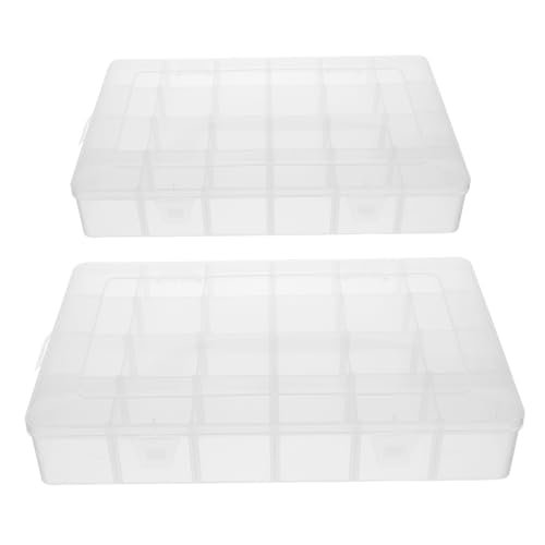 SHINEOFI 2stücke Kunststoff-aufbewahrungsbox Mit Abnehmbaren Fächern Transparenter Teile-Organizer Für Handwerk Langlebige Mehrzweckbox Für Perlen Und Kleinteile SHINEOFI 2stücke Kunststoff-aufbewahrungsbox Mit Abnehmbaren Fächern Transparenter Teile-Organizer Für Handwerk Langlebige Mehrzweckbox Für Perlen Und Kleinteile von SHINEOFI
