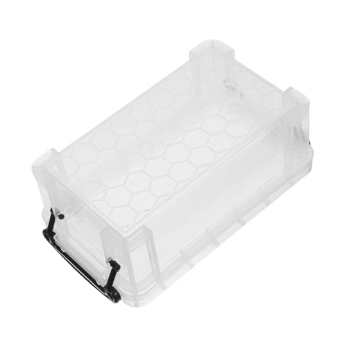 SHINEOFI 2stücke Transparente Aufbewahrungsbox Aus Kunststoff Stapelbar Mit Deckel Fassungsvermögen Für Schreibtischorganisation Kleine Behälter Platzsparend SHINEOFI 2stücke Transparente Aufbewahrungsbox Aus Kunststoff Stapelbar Mit Deckel Fassungsvermögen Für Schreibtischorganisation Kleine Behälter Platzsparend von SHINEOFI