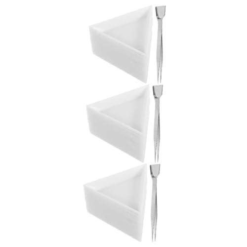 SHINEOFI 3 Sätze Diamant-aufbewahrungshalter Bausatz Schmuck Werkzeug Herstellung Perlenschale Tabletts Perlentablett Diamant-aufbewahrungsschalen Strassplatte Rostfreier Stahl von SHINEOFI