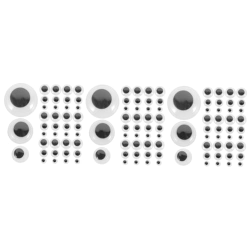 SHINEOFI 3 Sätze Im Dunkeln Leuchtende Augen Ball Gefälscht Sensorisch Googeln Augen Selbstklebend Puppenzubehörset DIY Puppenzubehör Puppenaugen Machen Winzige Augen Plastik 200 Stück * 3 von SHINEOFI