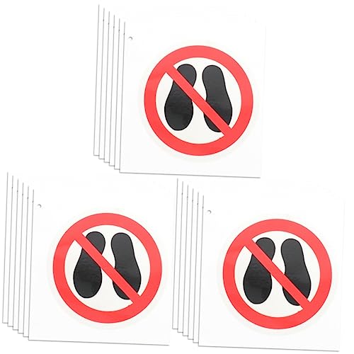SHINEOFI 3 Sätze Sicherheitshinweis Aufkleber Bitte Nicht Betreten Warnschild Für Gefährliche Bereiche Selbstklebend Für Baustellen Und Fabriken Und Langlebige Gestaltung 6 Stücke * 3 von SHINEOFI