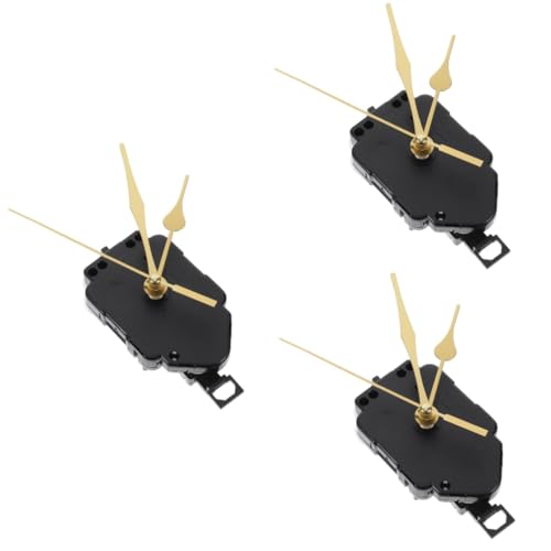 SHINEOFI 3 Sätze Wanduhrwerk-Set Quarz Ersatz Uhrenmotoren DIY-Uhr Retro Uhr-Kit Wanduhr -Bewegungsmechanismus -Kit Taktmechanismus Taktbewegungsmechanismus Teile des Uhrwerks Plastik von SHINEOFI