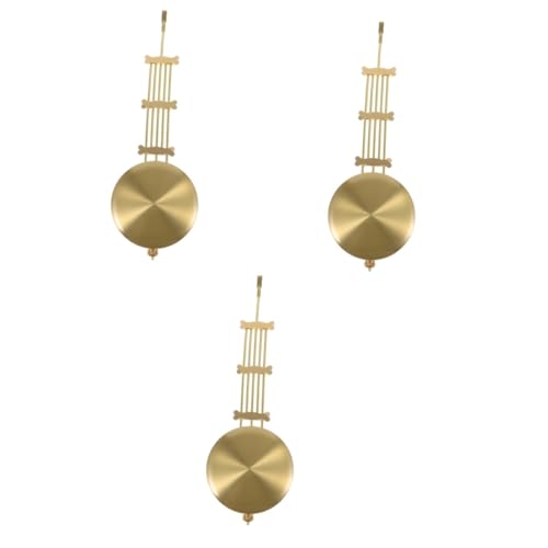 SHINEOFI 3 Stück Pendeluhr Ersatzteil für Wanduhren DIY Uhr mit Goldfarbener Beschichtung für Präzise Zeitmessung und Stilvolle Dekoration für Verschiedene Uhrenmodelle von SHINEOFI