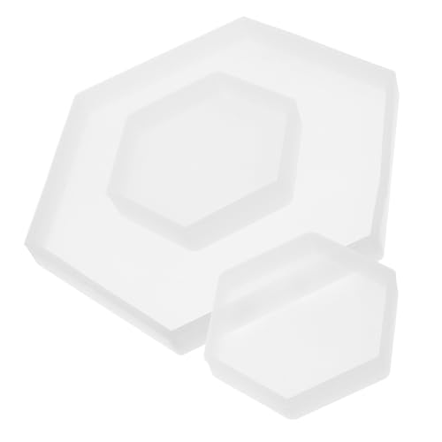 SHINEOFI 3 Stück Teiliges Silikon Gießform Hexagon Epoxidharz Form für DIY Schmuckherstellung Flexible Langlebige und Transparente Resin Mold Großer und Kleiner Sechseckiger Formen SHINEOFI 3 Stück Teiliges Silikon Gießform Hexagon Epoxidharz Form für DIY Schmuckherstellung Flexible Langlebige und Transparente Resin Mold Großer und Kleiner Sechseckiger Formen von SHINEOFI