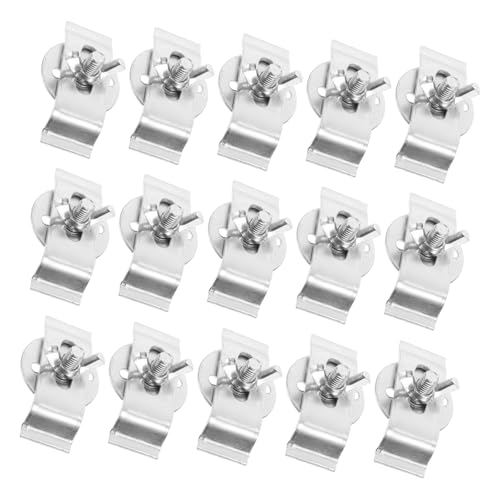 SHINEOFI 30 Sets Spülbecken Ersatzclips Robuste Unterbau Spülbeckenhalterungen Edelstahl Montageclips Stabile Spülbeckenclips Unterbau Waschbeckenhalterung Unterbecken Zubehör Silber von SHINEOFI
